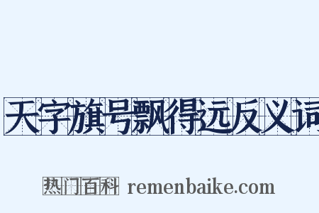天字旗号飘得远反义词是什么意思的图片